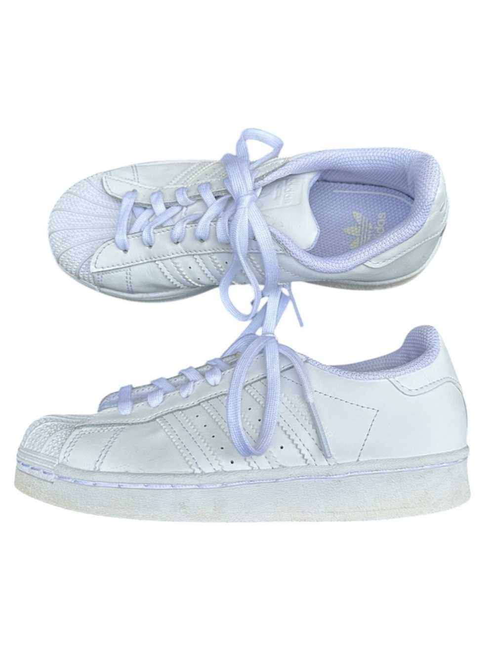 Adidas Superstar II Sneaker Tennis Shoes Lace Pre School White Kids Size 1
